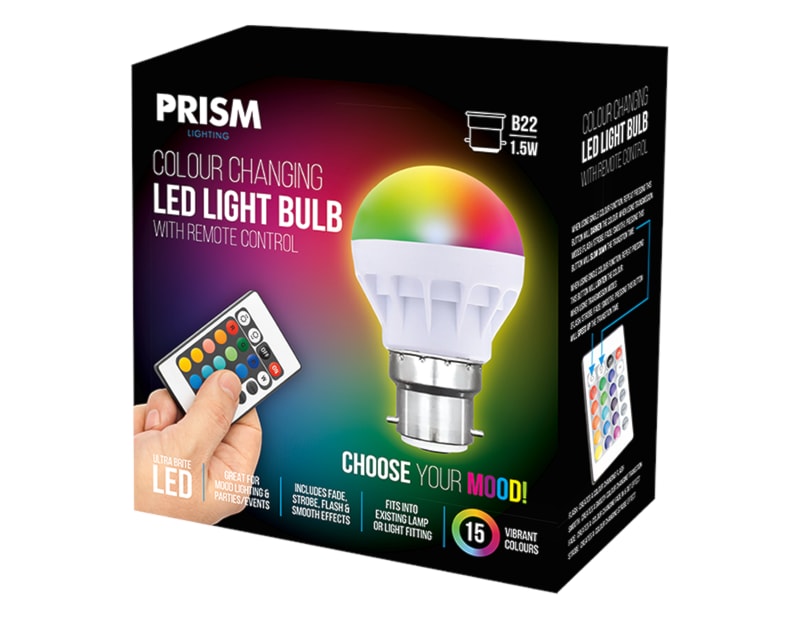 Wholesale colour changing light bulb with remote RC/BCB22