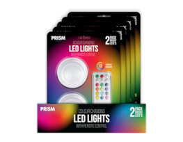 Colour Changing LED Lights RC 2pk PDQ