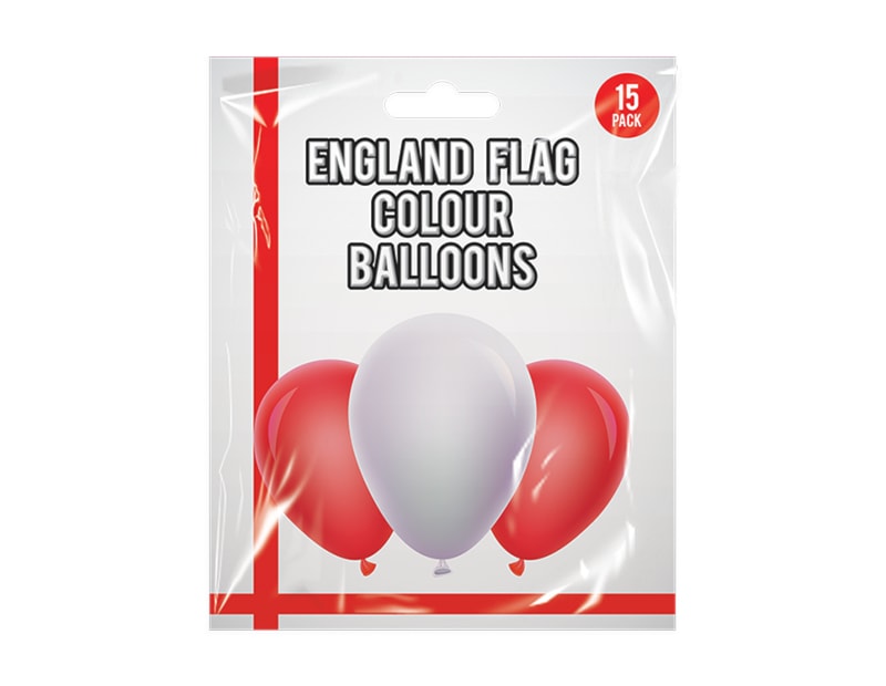 England Solid Colour Balloons 15pk