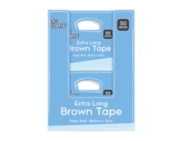 Wholesale Extra Long Brown Tape 50M CDU