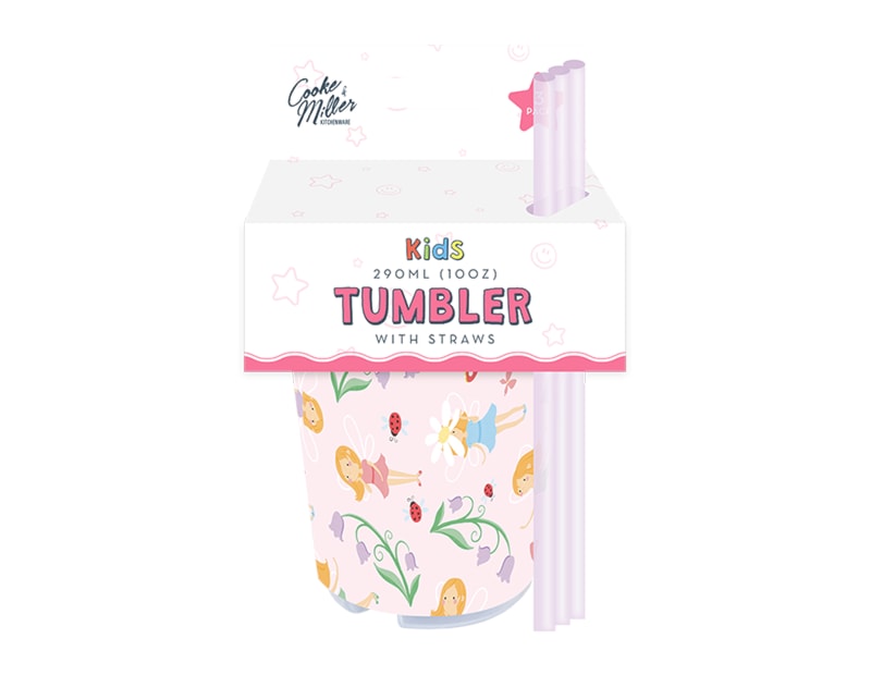 Wholesale Fairy Tumbler with Straw 3pk