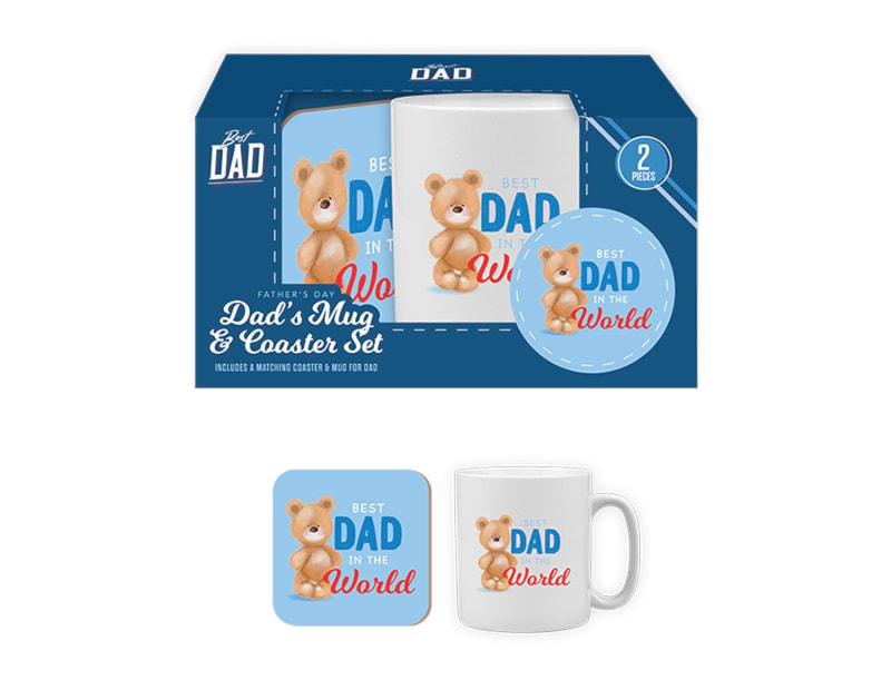 Wholesale Father's Day Mug & Coaster Duo Set