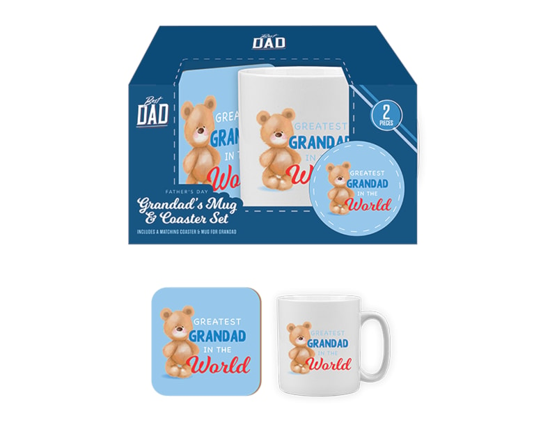 Wholesale Grandad's Mug & Coaster Duo Set