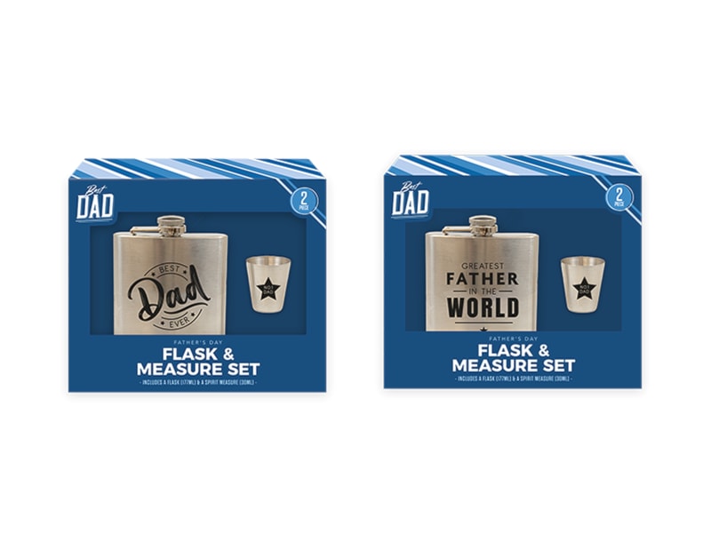 Wholesale Father's Day Flask & Measurer Set