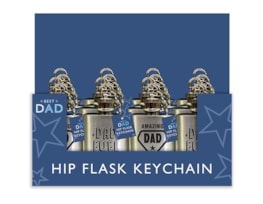 Wholesale Father's Day 10z Hip Flask Keychain PDQ | Gem imports Ltd