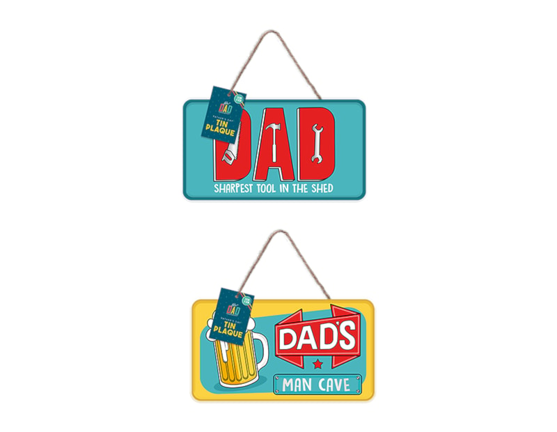 Wholesale Father's Day Tin Plaque 20cm x 11.5cm