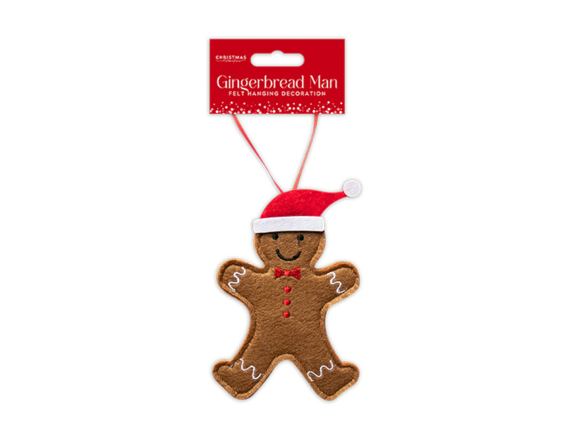 Wholesale Felt Gingerbread Man Decoration | Bulk Buy Christmas Decorations