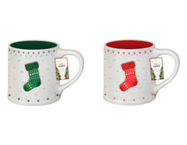 Wholesale Festive Foil Stocking Mug