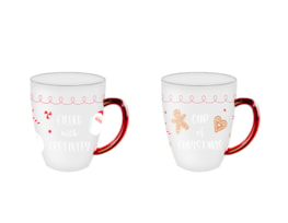 Wholesale Festive Glass Quote Print Mug