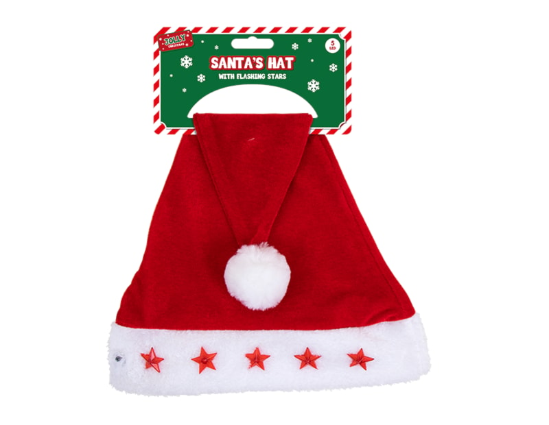 Wholesale Flashing Santa Hats | Bulk Buy Christmas Dress Up