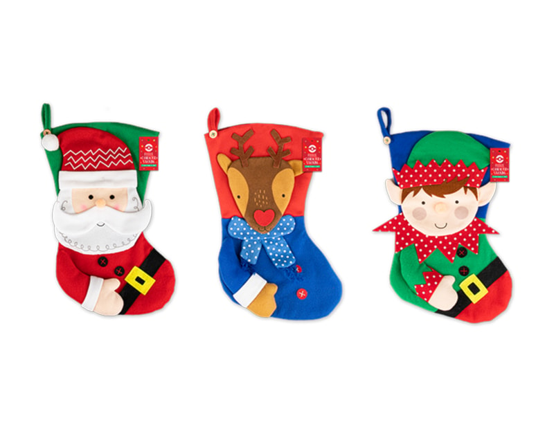 Wholesale Fleece Stocking with 3D Character