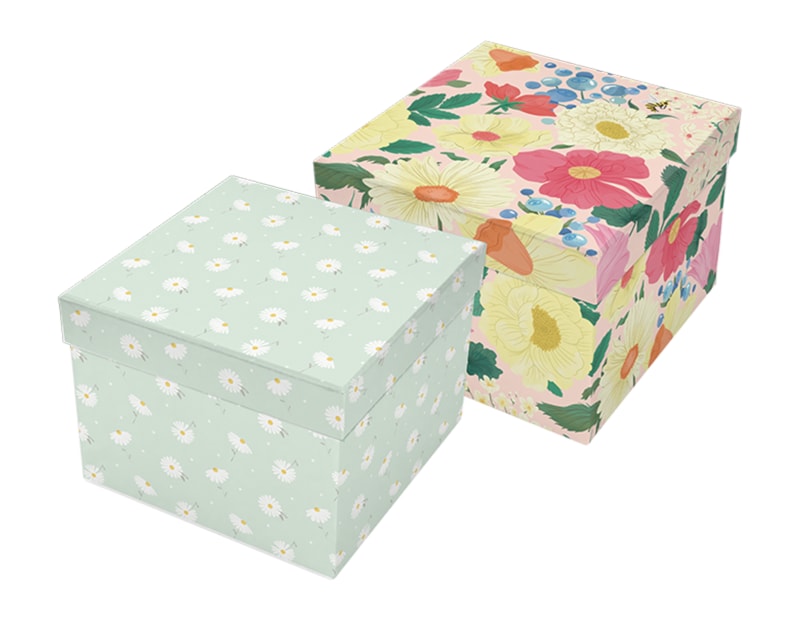 Wholesale Floral Pink Gift Box 16CM X 11CM