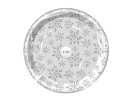 Wholesale Foil Snowflake Paper Plates | Bulk Buy Christmas Partyware