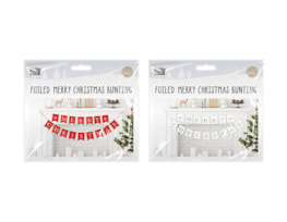 Wholesale Foiled Merry Christmas Bunting | Bulk Buy Christmas Partyware