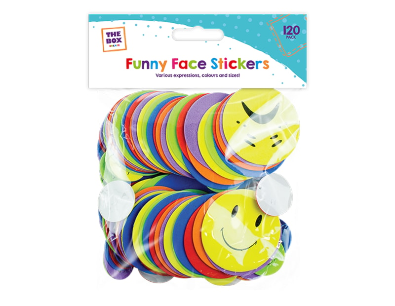 Wholesale Funny Expressions Foam Stickers 120pk