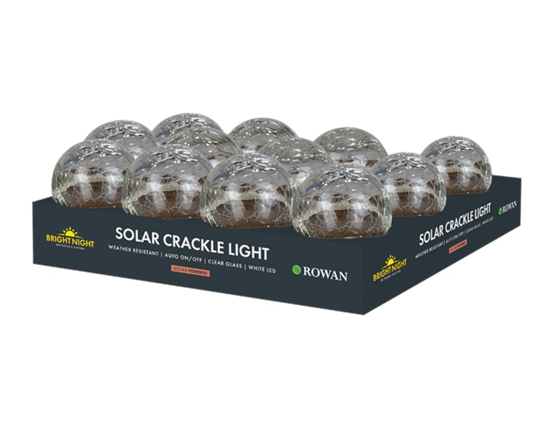 Wholesale Solar Clear Glass Crackle Ball Light