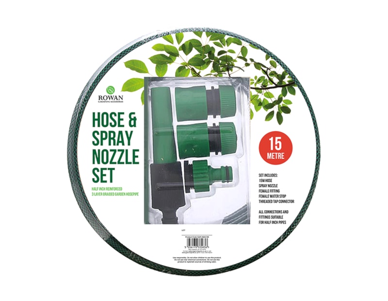 Wholesale 15m Hose and Nozzle Spray Set | Gem imports Ltd.