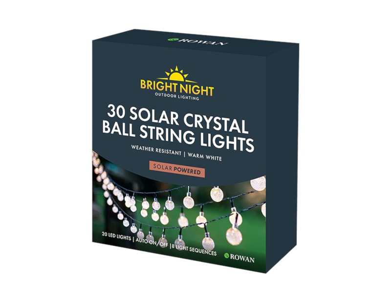 Wholesale Crystal Ball Solar String Lights Warm White