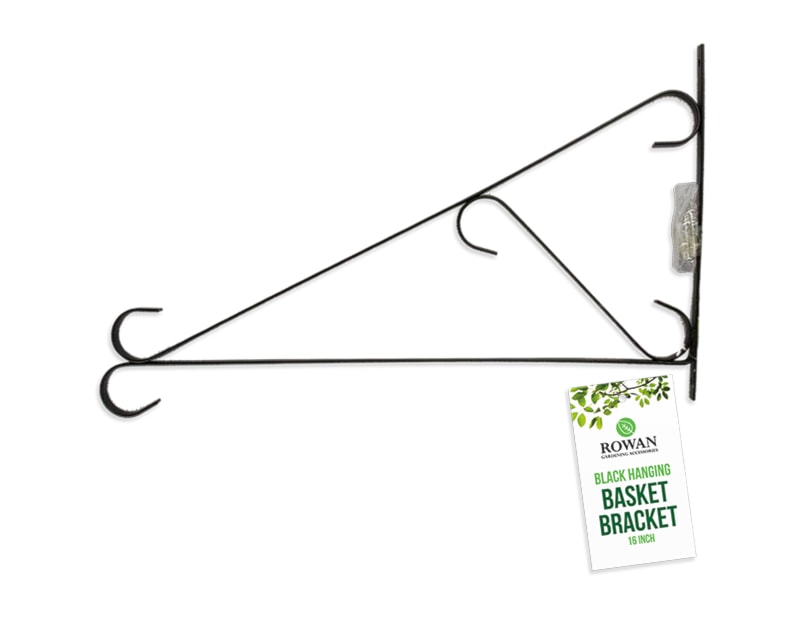 Wholesale 16" Black hanging basket bracket | Gem imports Ltd.