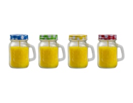 Wholesale Mini Gingham Citronella mason jar candle