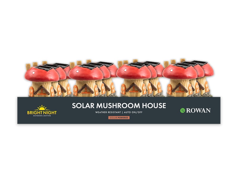 Wholesale Resin Mushroom House Solar Light