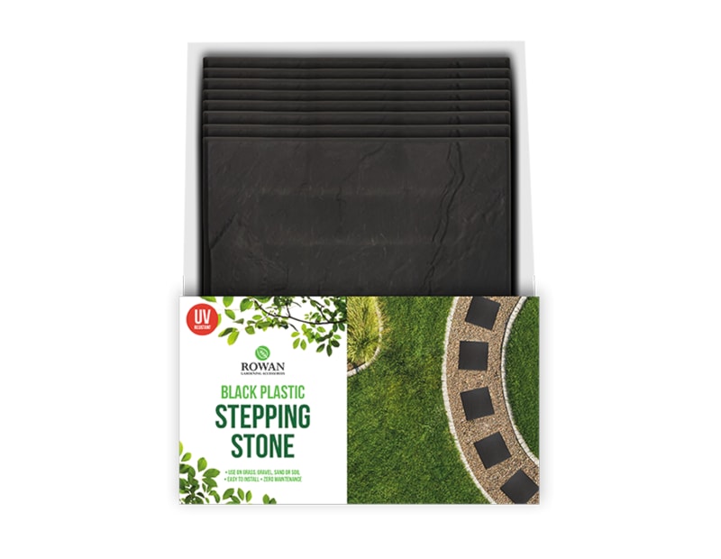 Wholesale Black Plastic Stepping Stone PDQ