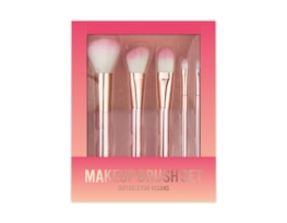 Wholesale Pink Chrome Makeup Brush Set 5pcs