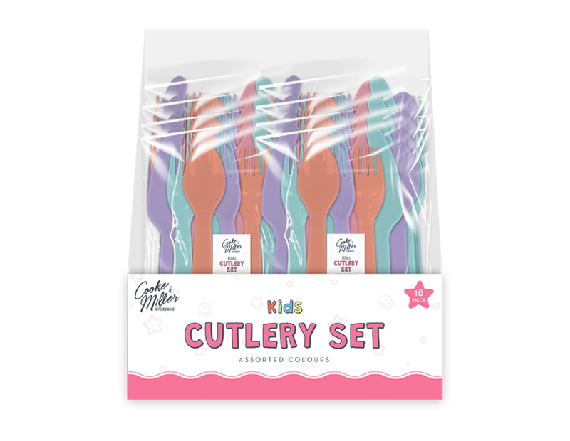 Wholesale Girls Cutlery Set 18pk PDQ