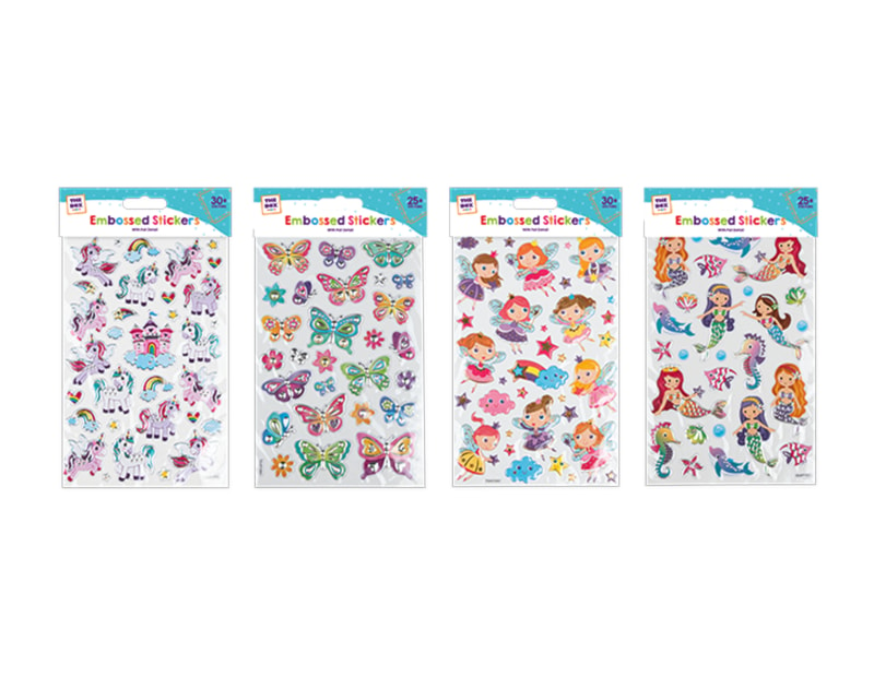 Wholesale Girls Embossed Foil Detail Stickers