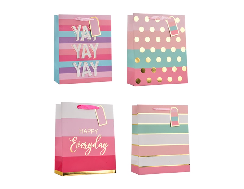 Wholesale Girls Foiled Large Gift Bag 30x42x12cm