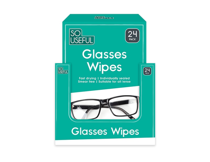 Wholesale Glasses Lens Wipes 24pk CDU