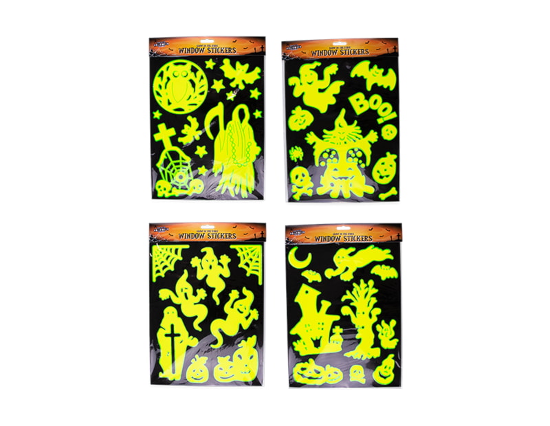 Glow In The Dark Halloween Window Stickers