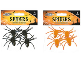 Halloween Glitter Spiders - 4 Pack