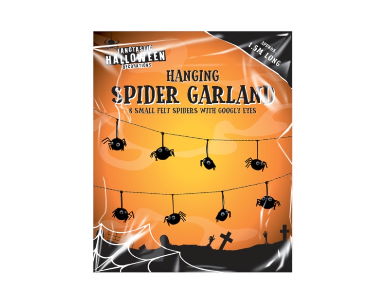 Wholesale Halloween Hanging Spider Garland 1.5M