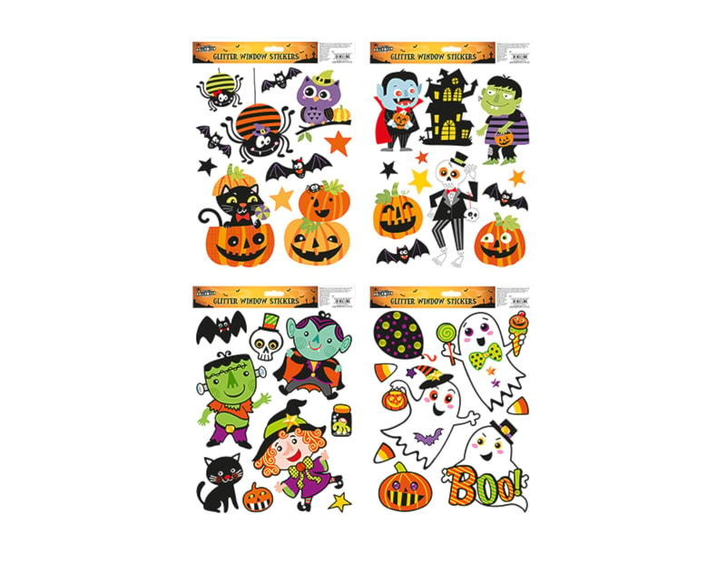 Wholesale Halloween Glitter Window Stickers