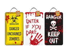 Wholesale Halloween warning plaque