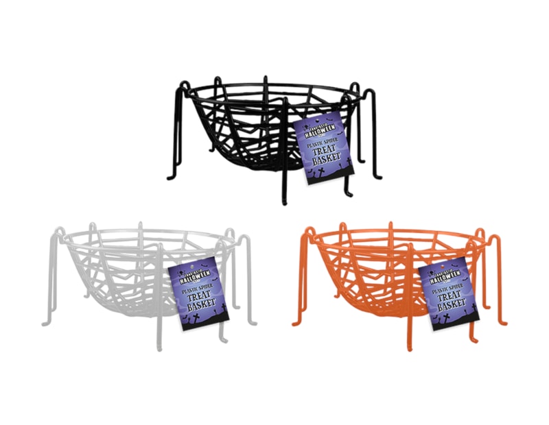 Wholesale plastic spider treat basket | Gem imports Ltd.