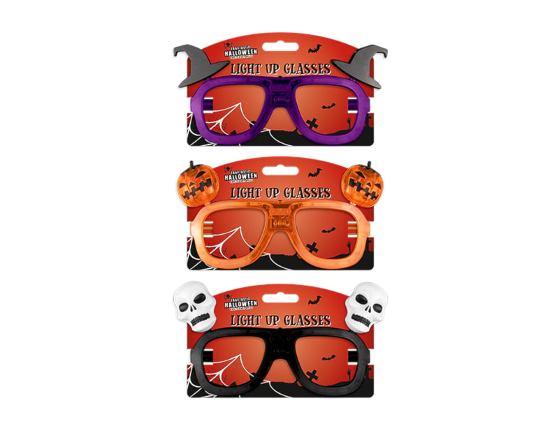 Wholesale Light up Novelty Halloween Glasses | Gem imports Ltd