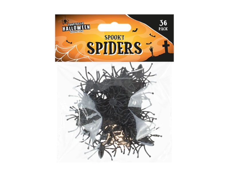 Wholesale Halloween Spiders - 36pk | Gem imports Ltd