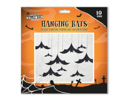 Wholesale Halloween Hanging Bat Paper Decorations 10pk