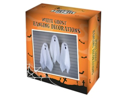 Wholesale Halloween White Hanging Ghost Decorations 3pk