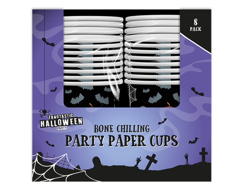 Wholesale Halloween Paper Cups 270ml 8pk - Kids PDQ