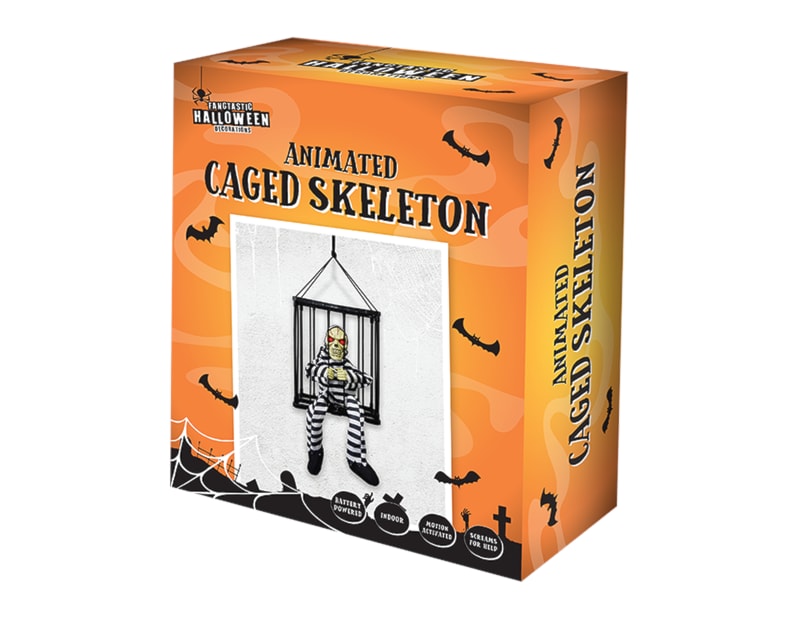 Wholesale Caged Skeleton Prisoner Decoration