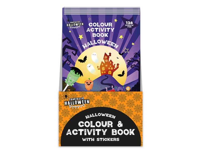 Wholesale Halloween Colour & Activity Book with Stickers PDQ