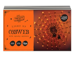 Wholesale Spooky Light Up Cobweb with Spiders