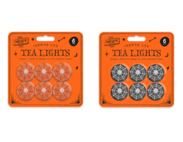 Wholesale Cobweb LED Tea Lights 6pk