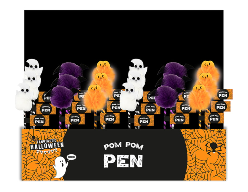 Wholesale Halloween Pom Pom Pens | Gem imports Ltd.