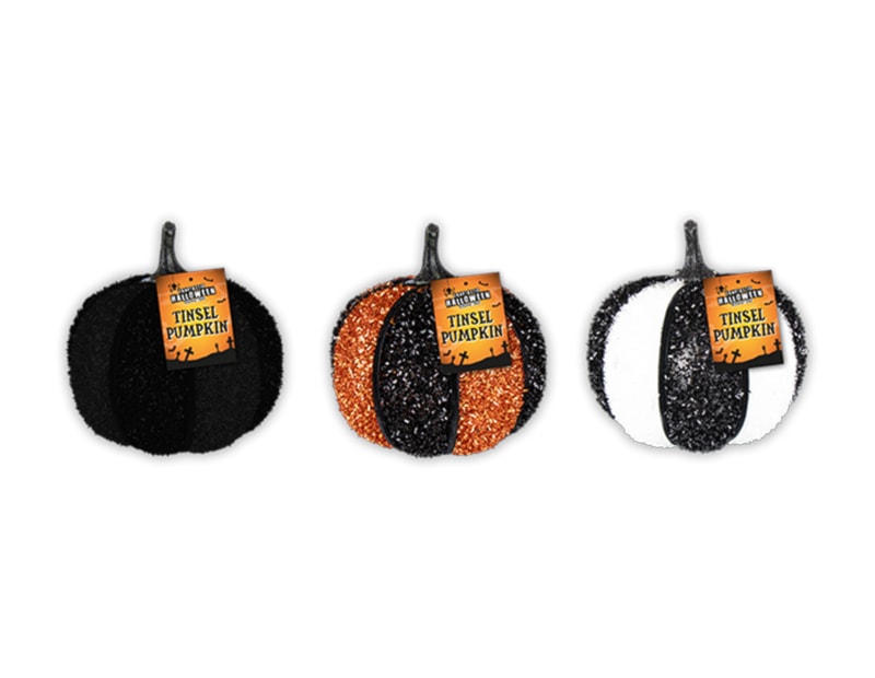 Wholesale Halloween Tinsel Pumpkin 14cm