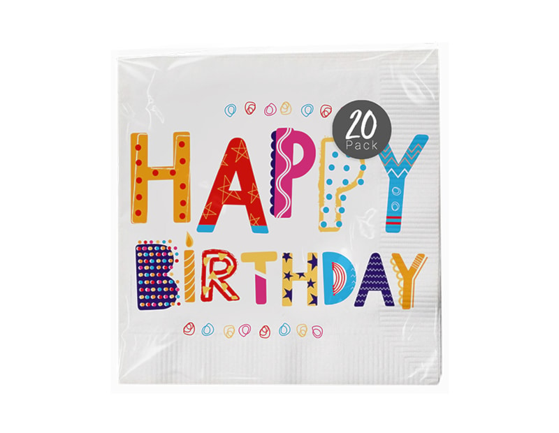 Wholesale Happy Birthday paper napkins