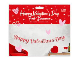 Wholesale Happy Valentines Day Foil Banner 1.5m